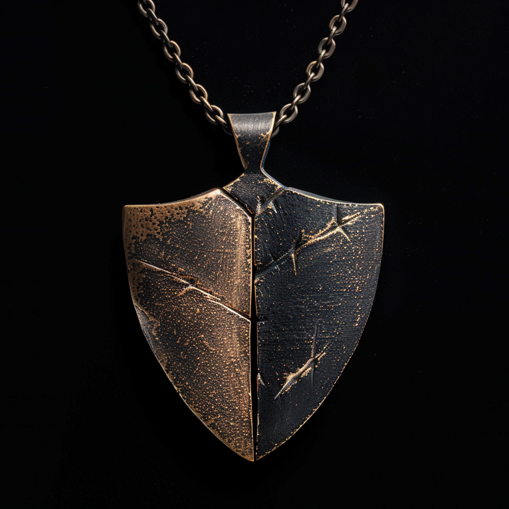 Dual-Tone Shield Pendant